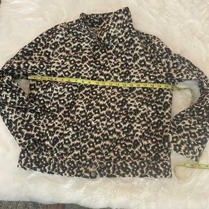 Chico's Animal Print Cheetah Leopard Full Zip Jacket